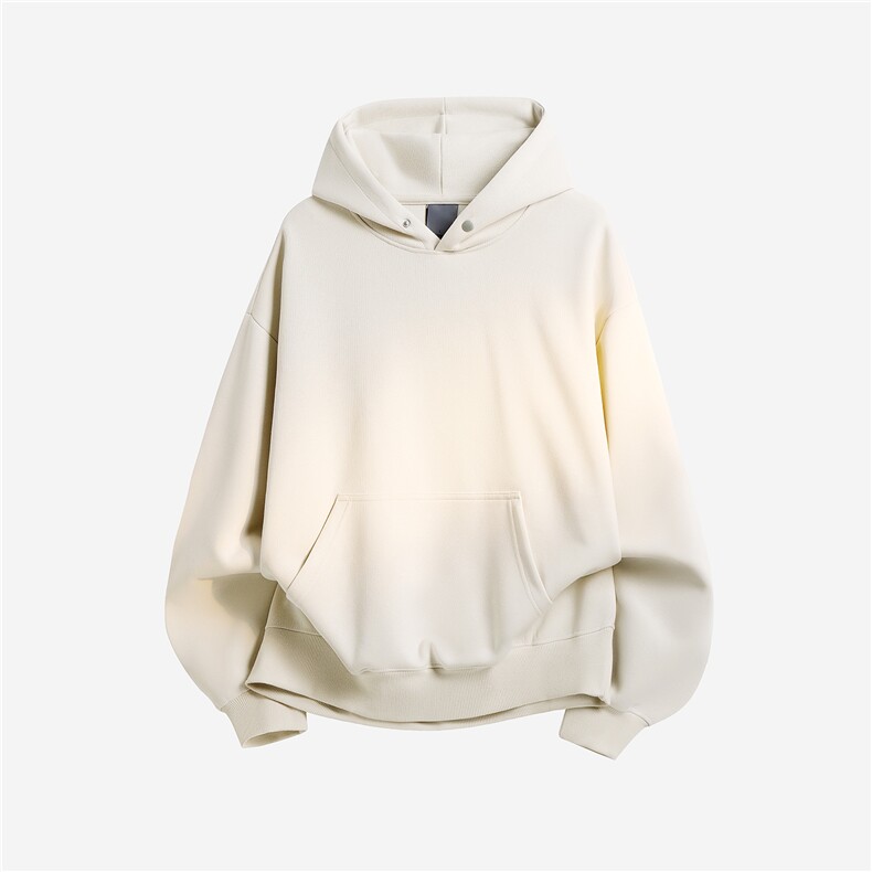 重磅65棉450克双排扣连帽卫衣纯色短宽套头外套男上衣RH5323-P47，女装短外套，星座610B-1