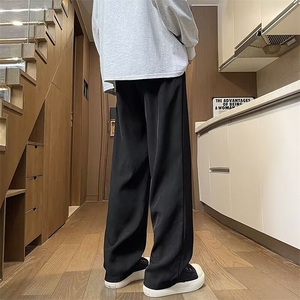 垂感西裤男夏季新款阔腿裤宽松直筒西装裤痞帅休闲长裤 X321图片