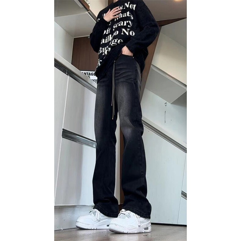秋季美式ins高街hiphop水洗微喇复古蓝牛仔裤货号K2320P55,男装牛仔裤,电商A063