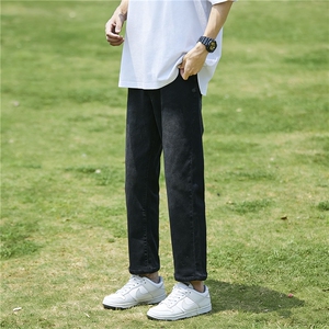 九分直筒牛仔裤男春秋美式高街复古宽松窄版潮牌裤子YZ87九分-P50图片