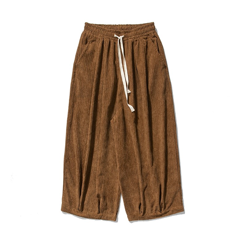 平铺图秋装大码港风休闲日系工装男女复古灯芯绒阔腿裤K152/P65，男装工装外套，电商A221A