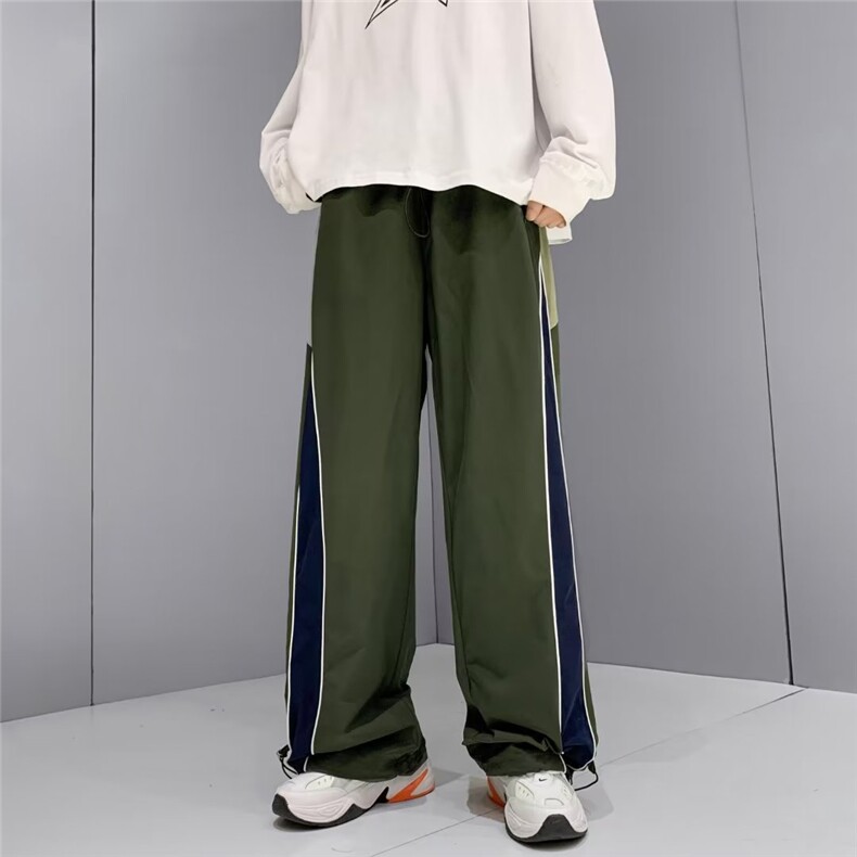 美式hiphop拼接运动裤男女高街直筒工装裤阔腿宽松休闲裤CK21P45,男装休闲裤,星座410-2