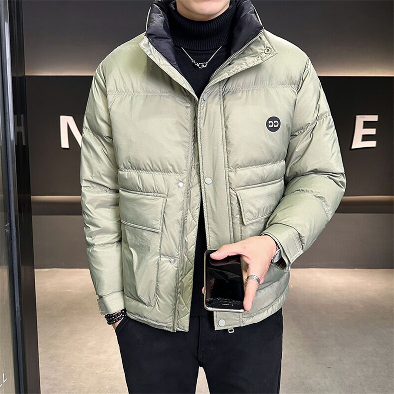 2025新款羽绒服男士冬季加厚外套短款立领帅气上衣,男装羽绒服,电商B240