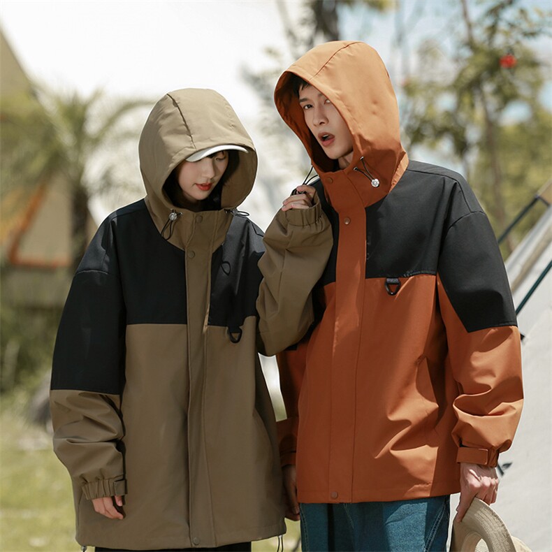 Cityboy情侣 时尚连帽冲锋衣外套夹克 团体班服图片