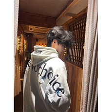 美士嘻哈刺绣字母雪花宽松百搭卫衣ZW0160-P55，男装卫衣，星座313A(原308A-2)