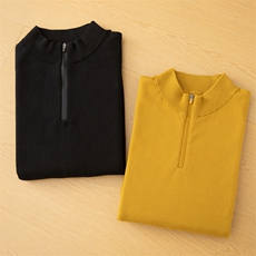 2025年秋季半高拉链套头时尚百搭通勤简约休闲羊毛衫，男装羊毛衫，米亚康羊绒