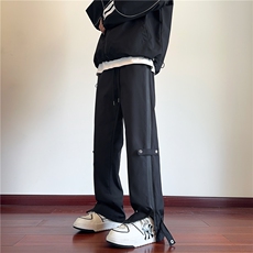 美式高街潮流拉链微喇休闲裤宽松百搭冲锋裤B315-K23377-P45控58，男装休闲裤，电商B315