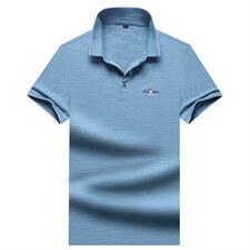 POLO衫男士短袖t恤翻领2023夏季新款潮牌休闲商务男装上衣图片