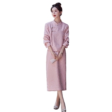 现货新中式2024年春装新款复古高级优雅气质重磅提花两件套女，女装套装/套裙，深水步