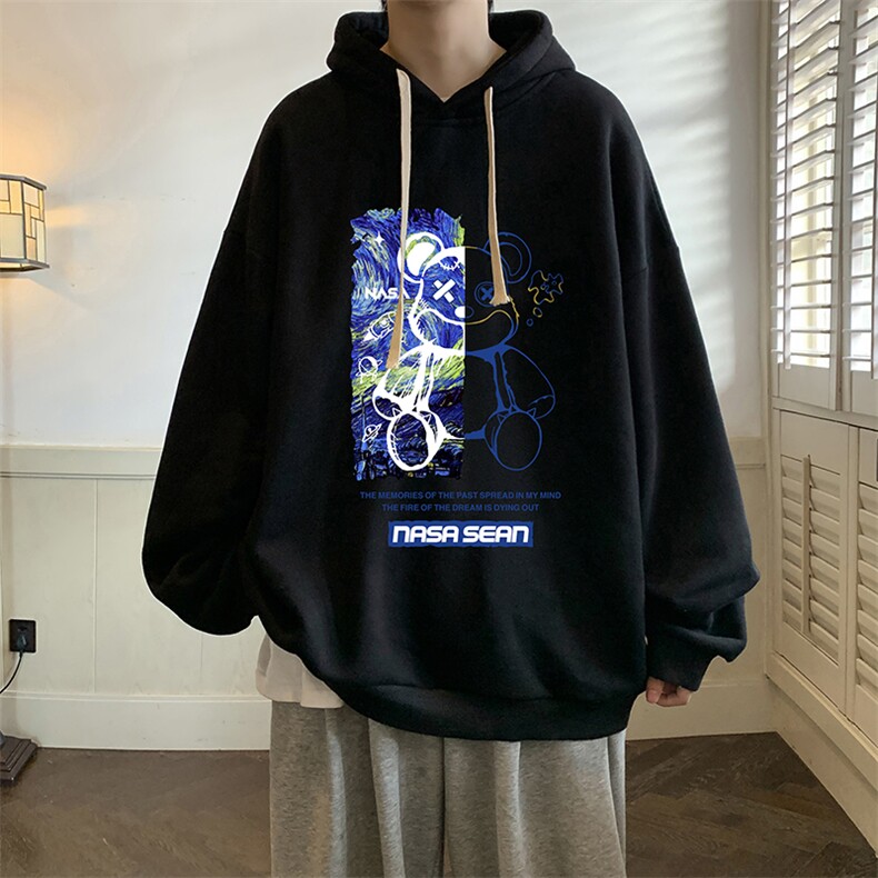 纯棉连帽卫衣男大码运动帽衫宽松薄WY2290-P35,男装卫衣,电商A040