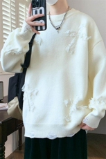 84658-特P55秋冬新款休闲毛衣男长袖针织衫港风宽松打底衫，男装针织衫/毛衣，电商D310B