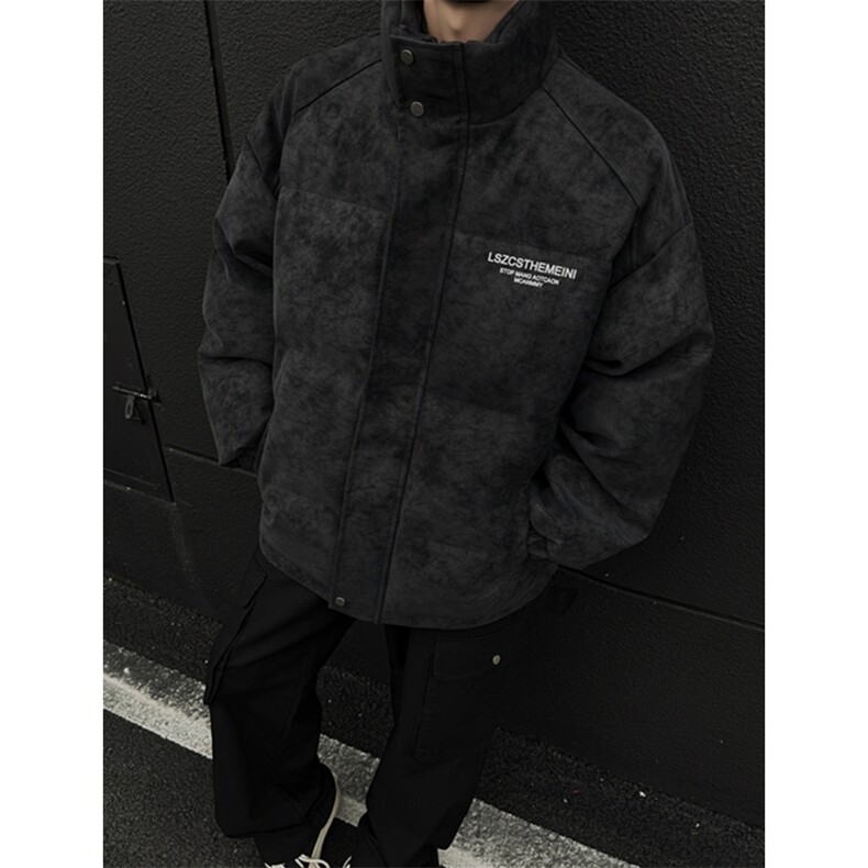 档口图高级感皮棉服宽松立领棉袄棉衣M520-P100,男装棉衣,星座1213