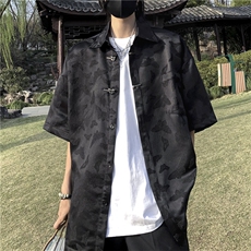 F234-P42夏季设计感潮牌休闲衬衣2024新款风短袖衬衫男现货，男装衬衫，星座512-6