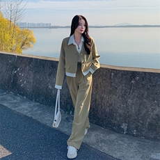 春现-假两件显瘦减龄小香风套装B190-2801-P165-K228，女装套装/套裙，2B190