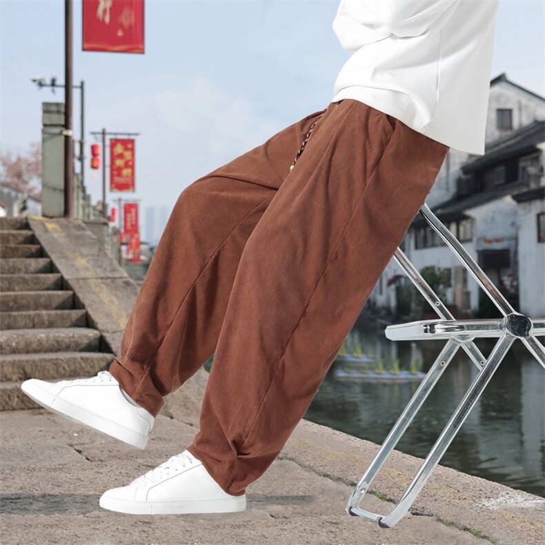 男士休闲裤灯芯绒长裤宽松灯笼裤哈伦裤裤XZ1512-2520-P50,男装休闲裤,星座1512