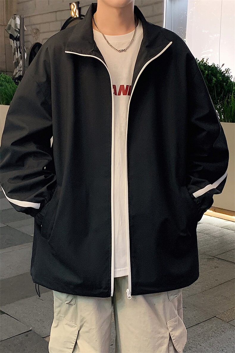 港风秋季新款外景飞行员夹克男宽松二开棒球服MYJ24-7861-P58,男装夹克,星座717