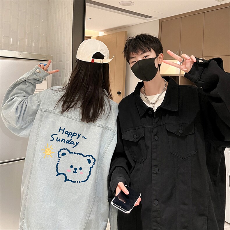 牛仔夹克男大码牛仔外套男茄克NJ77309-P60加绒款-P75,男装夹克,电商A040