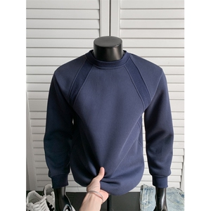 WY805-尺码M-3XL-特P26-美式解构拼接长袖打底衫宽松休闲上衣图片