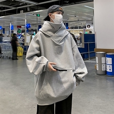 加绒美式高街卫衣男女字母刺绣连帽2023冬季ins外套WB161-P55，男装卫衣，星座412-3