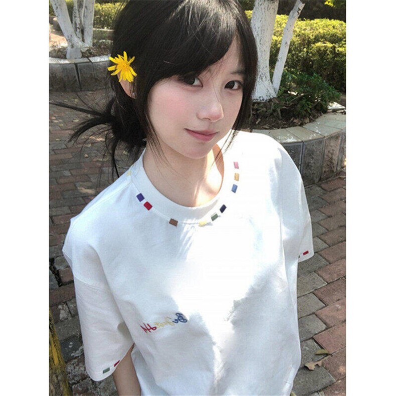 美式短袖t恤女夏季刺绣新款重磅宽松休闲情侣上衣WL71188-P35,男装T恤,星座1008