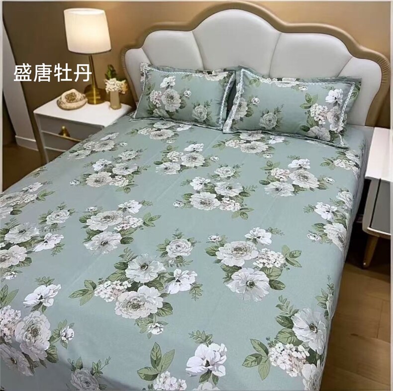老粗布斜纹细纱双人三件套,女装床品套件,东正羊绒