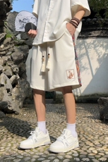短裤男夏季美式复古拼接五分裤潮牌宽松大码XZ102B-1DK2410P30，男装牛仔裤，星座102B-1