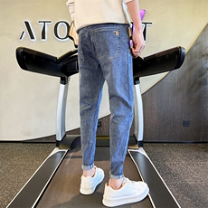 社会小伙牛仔裤男修身小脚弹力薄款高端男士休闲裤NZK350-P70，男装牛仔裤，星座1207-1