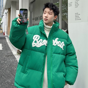 ！2023冬季男士潮流毛巾绣棉衣立领玉米格棉服MYTC157特P95图片