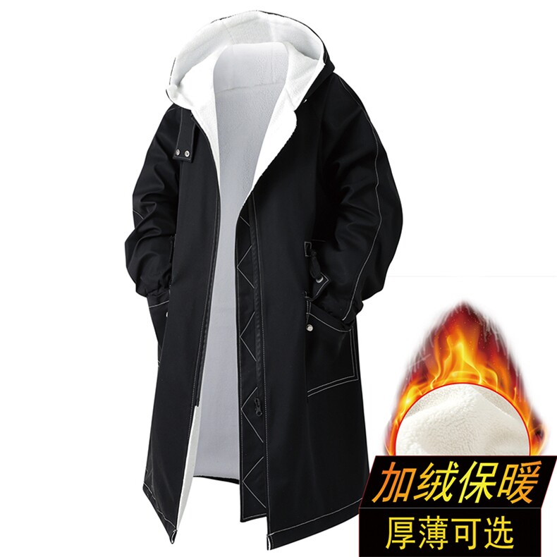 大货风衣男中长款大衣加绒加棉衣男F262薄P115加绒P135爆景一,男装风衣,星座401