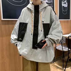 连帽长袖时尚日系原宿简约青春流行春秋标准外穿夹克男文艺，男装夹克，星座716-2