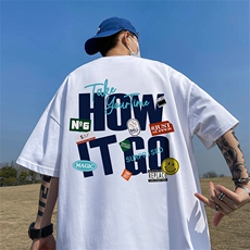 韩东大门220克重磅美式潮牌短袖t恤T979-P28直播280克品质P35，男装T恤，电商A486