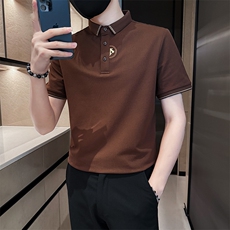 2025夏季新款短袖T恤翻领Polo衫刺绣设计25089-P48，男装T恤，电商D342