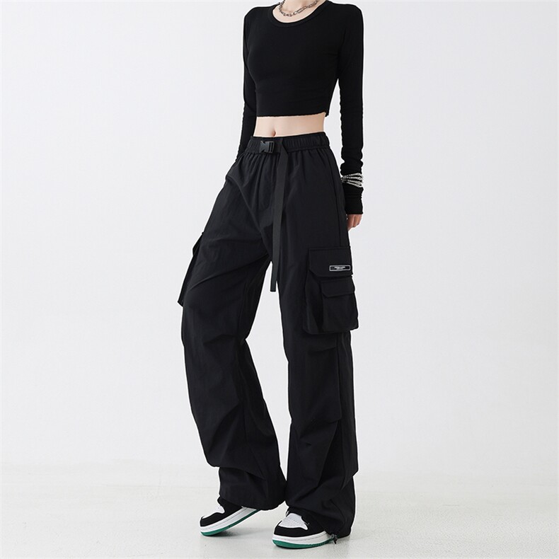 春季冰丝降落伞兵裤美式机能直筒裤休闲裤男女C5395-TP3568,男装休闲裤,电商A102