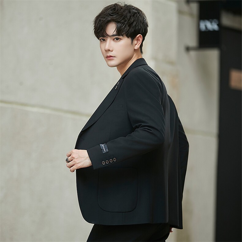 春秋季男商务修身青少年西服时尚休闲正装西装外套A355-5201-P160,男装西服,电商A355（原A415）