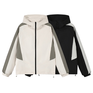 J9869-P70新款拼色户外运动防风服双面穿夹克连帽外套图片