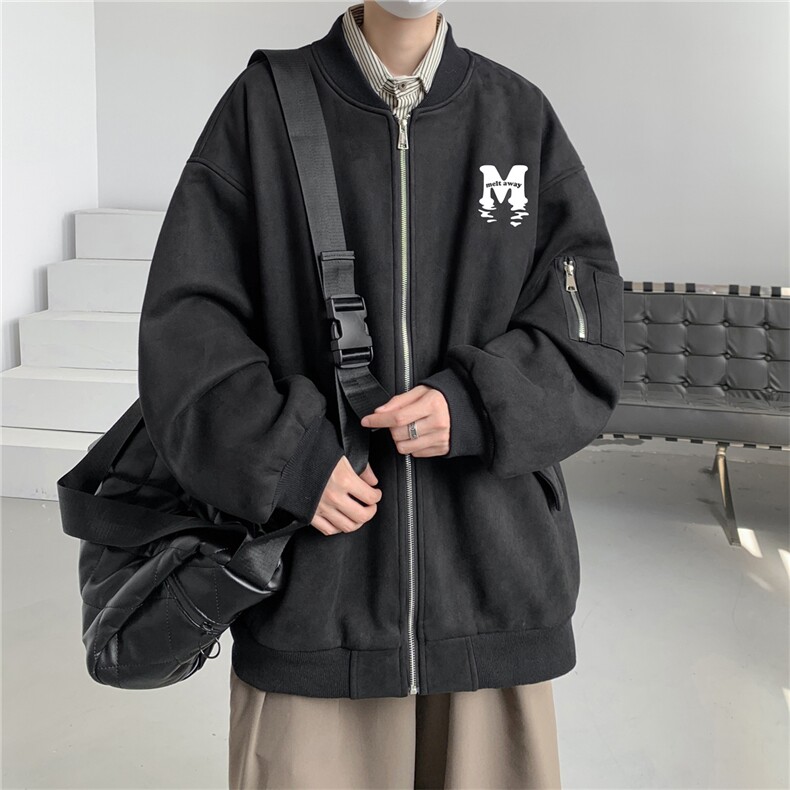 23秋款美式复古麂皮绒飞行棒球服男女夹克外套JF3300-P80控108,男装夹克,电商B370