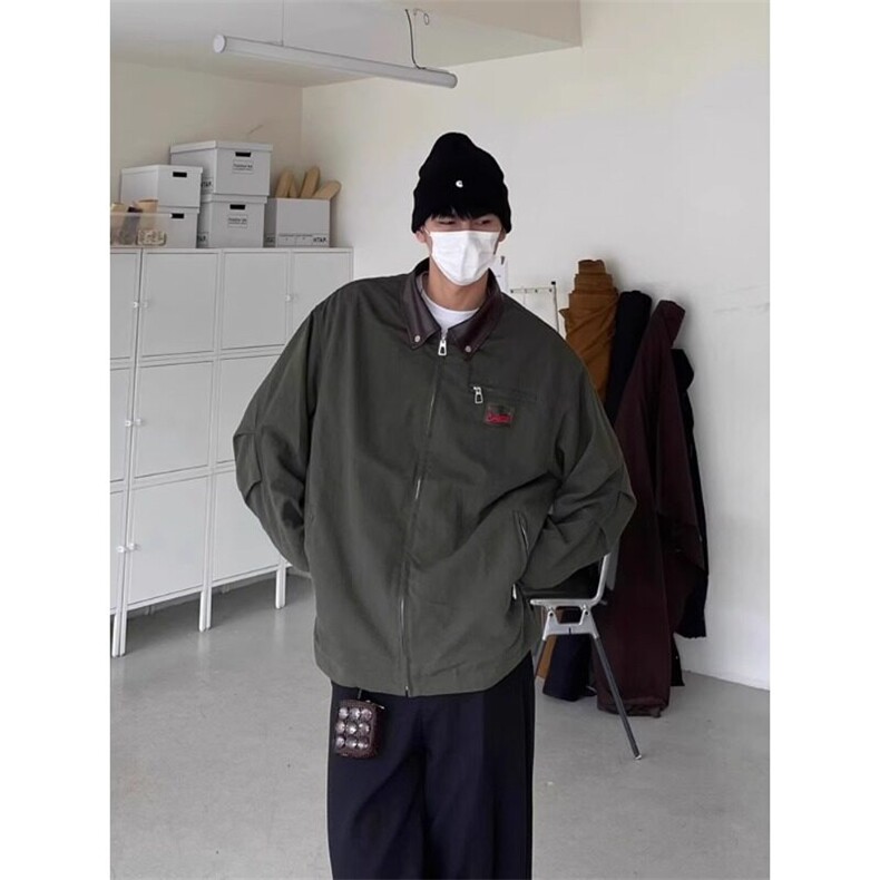 美式复古哈灵顿外套潮牌高街底特律工装夹克JK708特P80,男装夹克,星座908-1