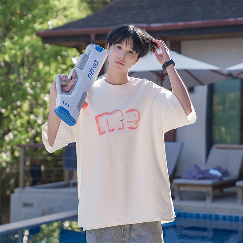 日系高街纯棉重磅短袖T恤男款夏季美式B225-T9390-P42-X55-现货图片