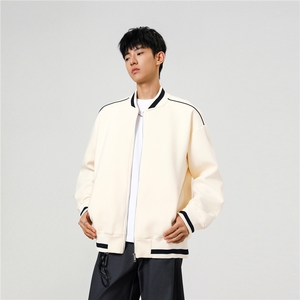重磅420克boxy短款立领开衫棒球服液态棉爽滑外套男D9899-P68图片