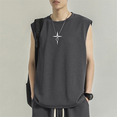 无袖背心夏季潮牌冰丝健身运动坎肩衣服短袖t恤TT386-特批-34，男装背心/马甲，星座718