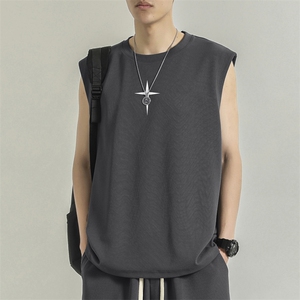 无袖背心夏季潮牌冰丝健身运动坎肩衣服短袖t恤TT386-特批-34图片