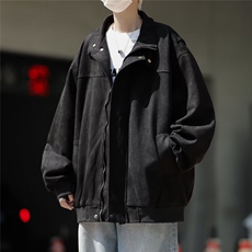 麂皮绒外套男春秋季2023新款设计感上衣美式宽松休闲夹克W6677，男装夹克，星座1116A-1（原606A）