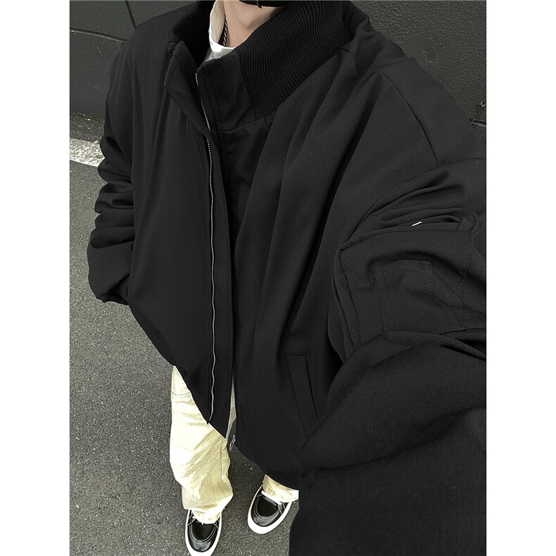 特批冬季棉衣clean fit港风加厚外套男装宽松冬装棉服S373-P105图片