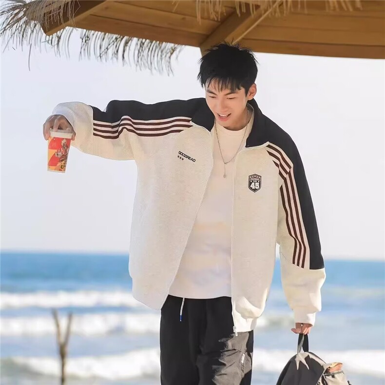 W52-P43百搭ins流行气质简约慵懒开衫卫衣时尚原宿日系文艺，男装卫衣，电商B323A