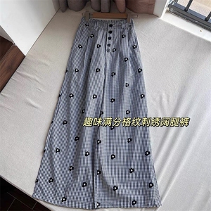 原版做工花朵刺绣男女休闲裤ZK0387-特批50图片