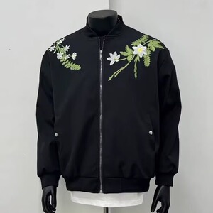 1001-P57 美式春秋新款2025风衣夹克外套立领防风潮流百搭棒球服图片