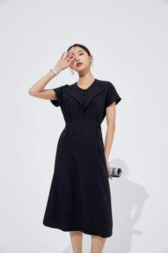 现货双领显瘦连衣裙，女装连衣裙，M&VC