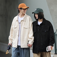 美式情侣外套翻领潮流春秋季高级感休闲宽松夹克潮JK3922P105，男装夹克，电商A400（原B301）