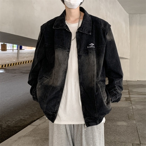 日系水洗牛仔外套男2025春秋潮牌宽松休闲男生外套1245-P67图片