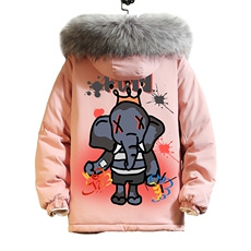 MM48221-P130冬季大毛领棉衣男士大码加厚棉袄男棉服砖墙，男装棉衣，电商A040A